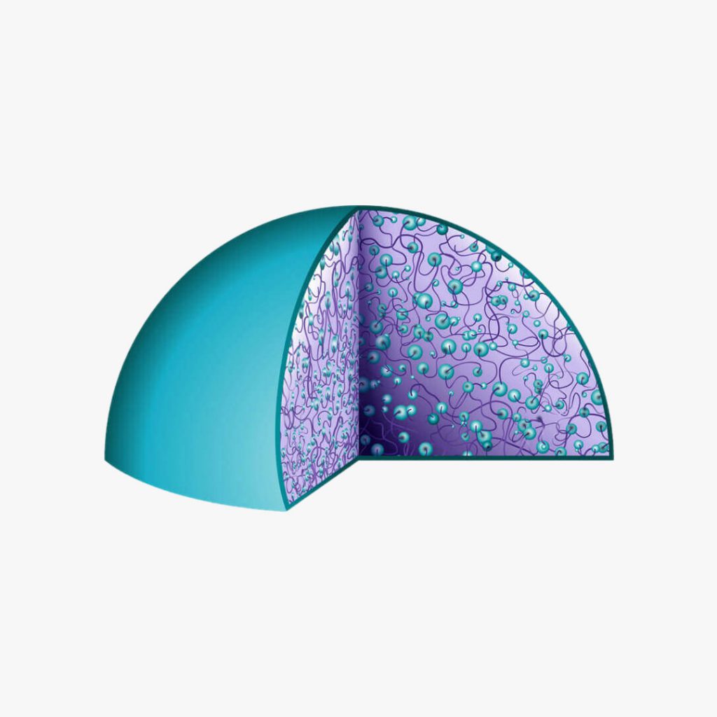 Schéma de l'implant B-Lite pour expliquer cette technologie utilisée pour l'augmentation mammaire chez Concept-Clinic, clinique de chirurgie esthétique à Genève